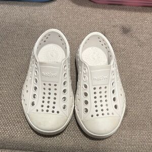 Native Kids White Perforated Water Shoes